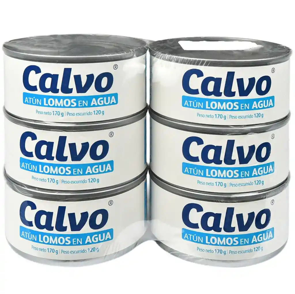 Calvo Atún Lomos En Agua 6 Unidades / 170 G