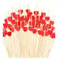 Palillos De Coctel De Corazón, Palillo De Frutas, Palillo De Bambu