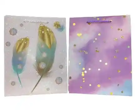 Bolsa De Regalo Cartulina Lisa Fina Talla M