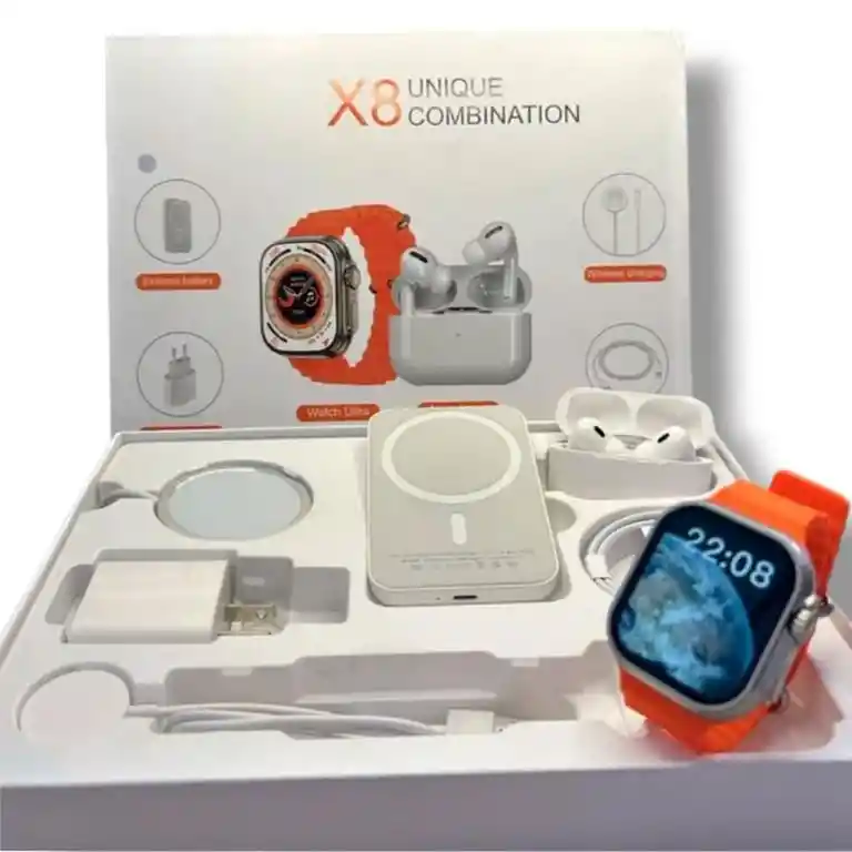 Reloj Smart Watch Ultra Audifonos Inalambricos 8 Accesorios