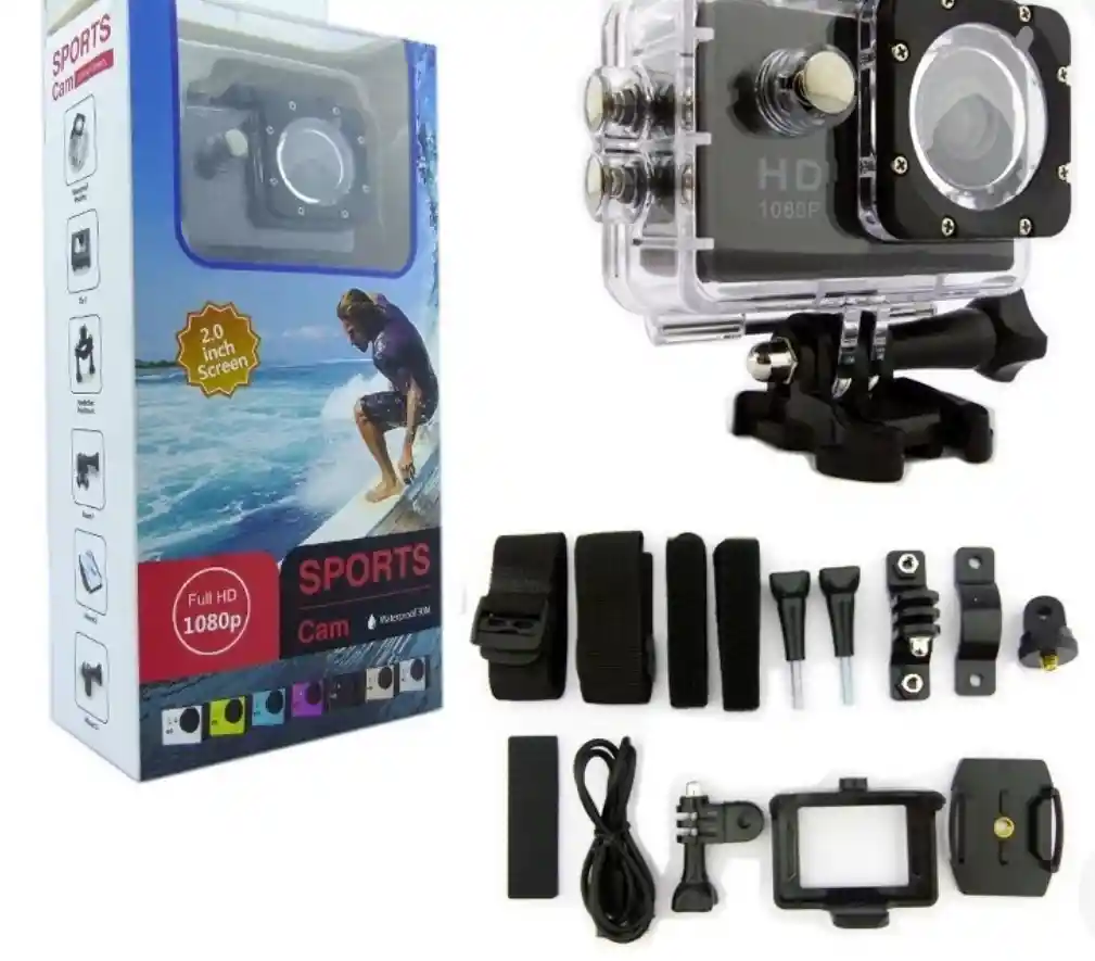 Camara Deportiva De Video Resistente Al Agua Casco Moto-bici