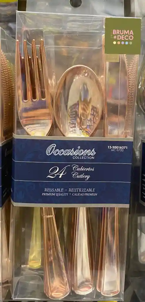 Cubiertos Reutilizables Rose Gold