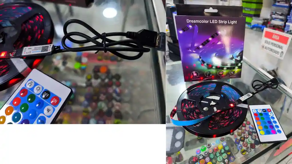 Luces Led Tira 5m Con Control Remoto Usb