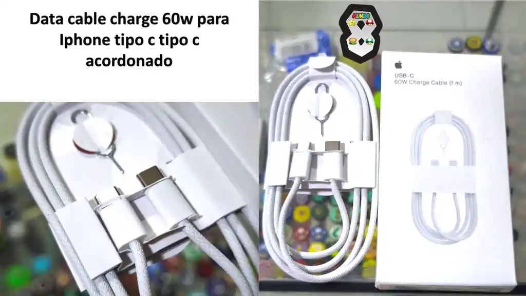 Cable Carga Data Iphone Tipo C A Tipo C 65w Con Llave