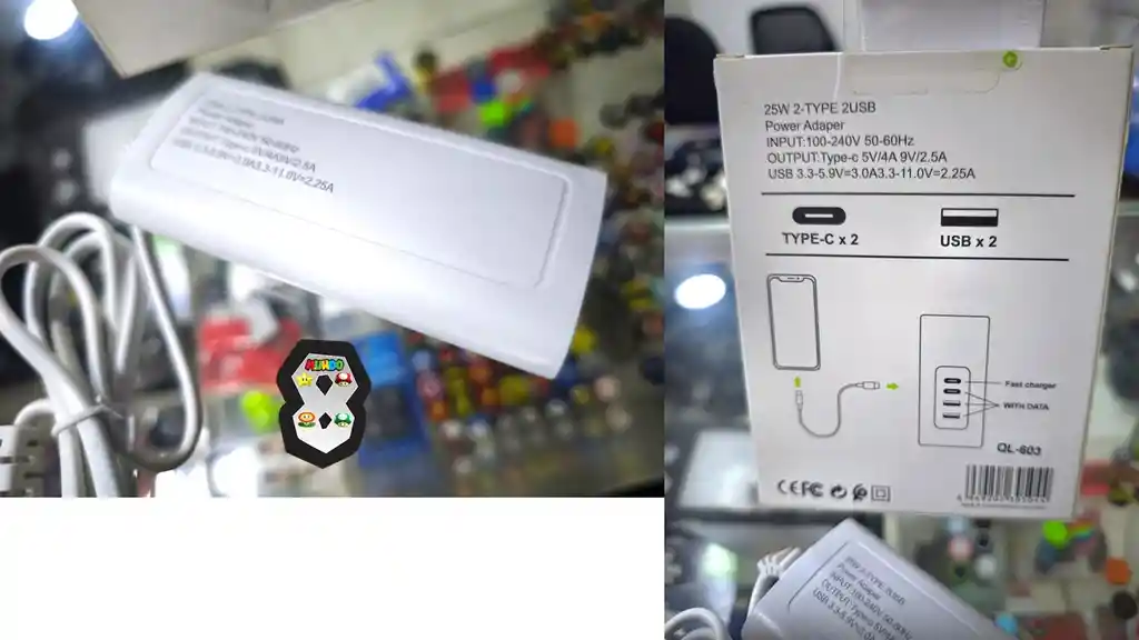 Cargador Iphone 4 Puertos 25w