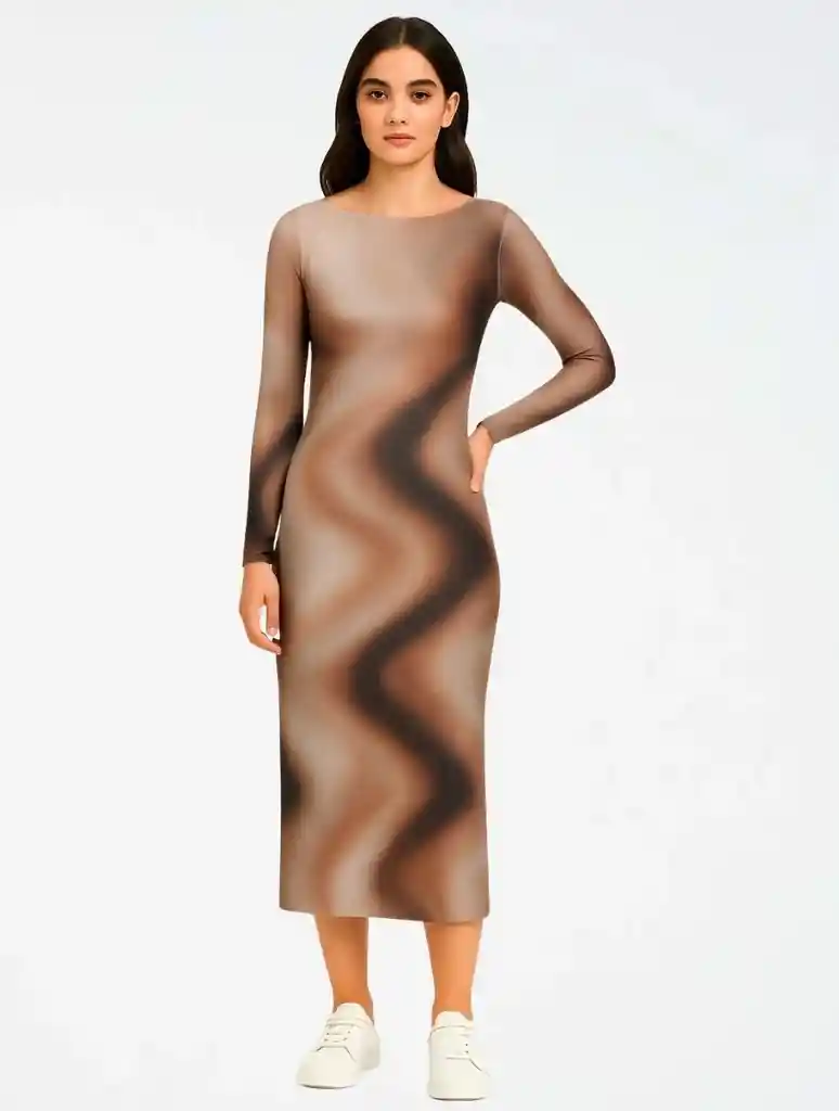 Vestido Largo Mesh - The Echo Cocoa