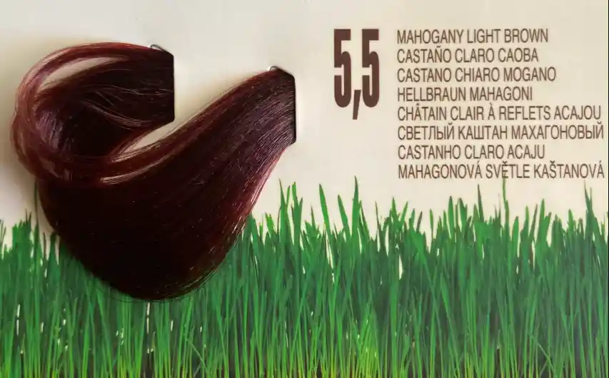 Tinte Biokera Sin Amoníaco 5.5 – Castaño Claro Caoba 💇‍♀️🌿