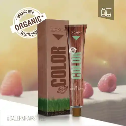 Tinte Biokera Sin Amoníaco 5.5 – Castaño Claro Caoba 💇‍♀️🌿