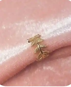Earcuff Rodio Hojas