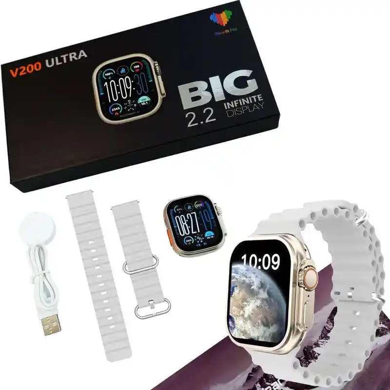 Reloj Inteligente Smart Wathc V200 Ultra / Big 2.2 Infinite Display / 2025