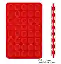 Soporte Celular Chupitos De Succión Silicona Rojo