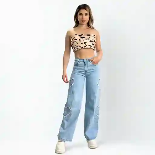 Jean Mujer Azul Corazones Talla 12 Jnalcc001 Latente