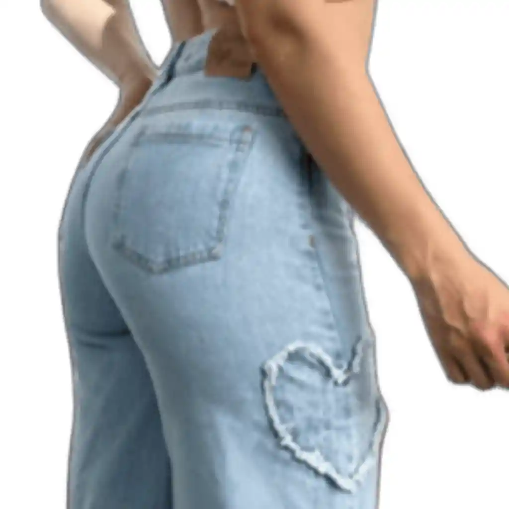Jean Mujer Azul Corazones Talla 6 Jnalcc001 Latente