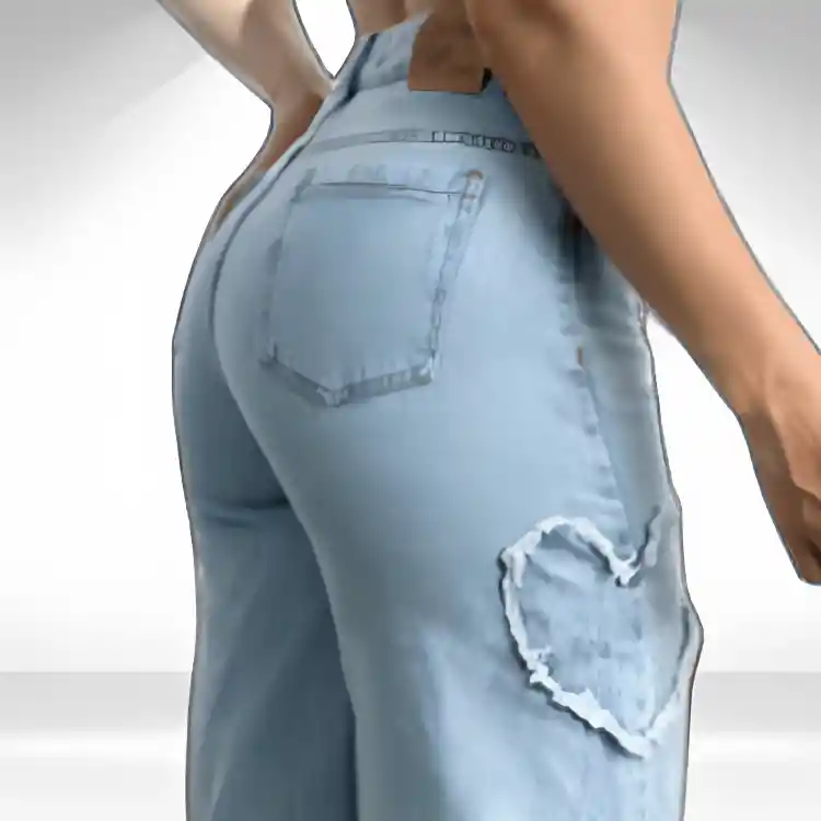 Jean Mujer Azul Corazones Talla 4 Jnalcc001 Latente