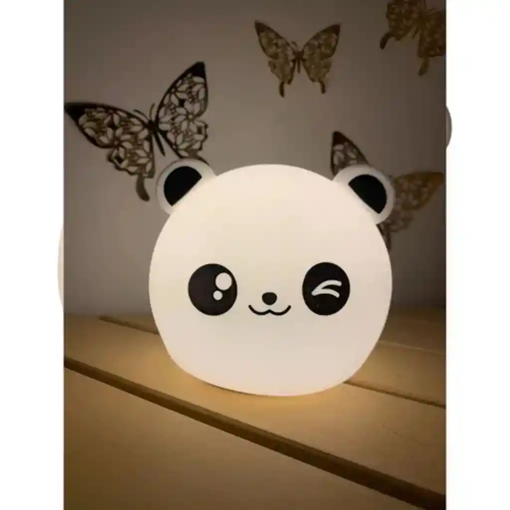 Lampara De Silicona Diseño Panda Touch Luz Led