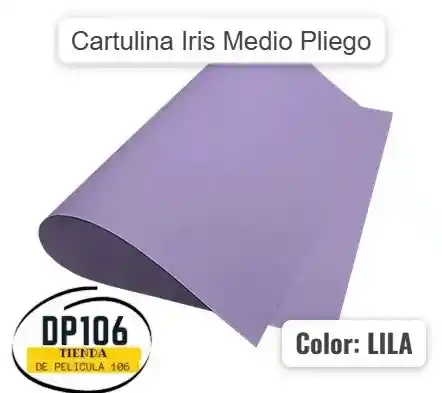 Cartulina Iris Lila X 2 Medio Pliego