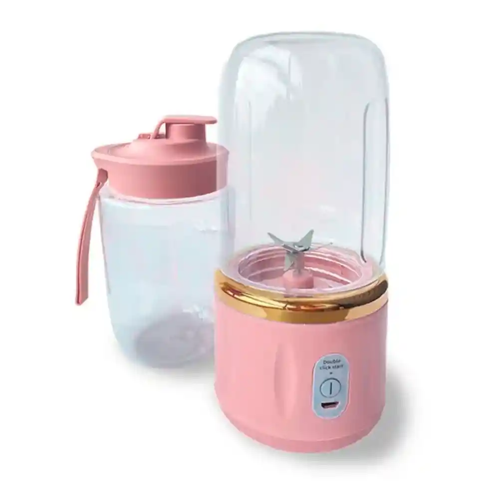 Licuadora Portatil Recargable Usb Doble Vaso