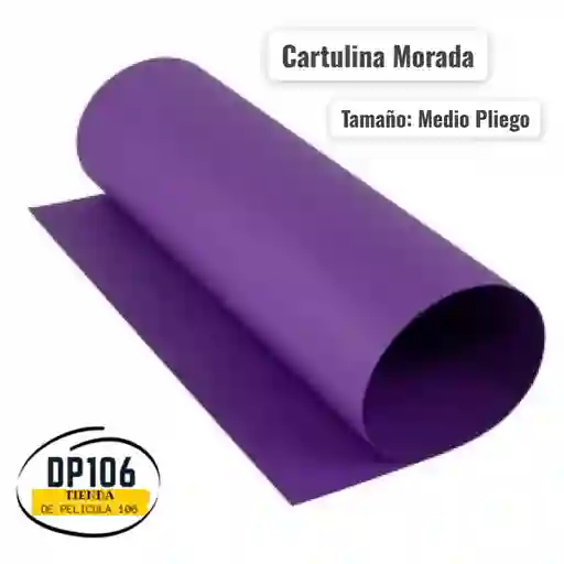 Cartulina Morada Medio Pliego X 2 Und