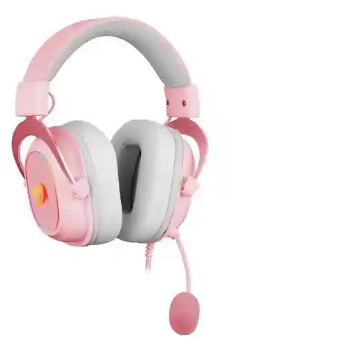 Audífonos Gamer Redragon Gamer Zeus X H510-rgb Rosa Rgb Led