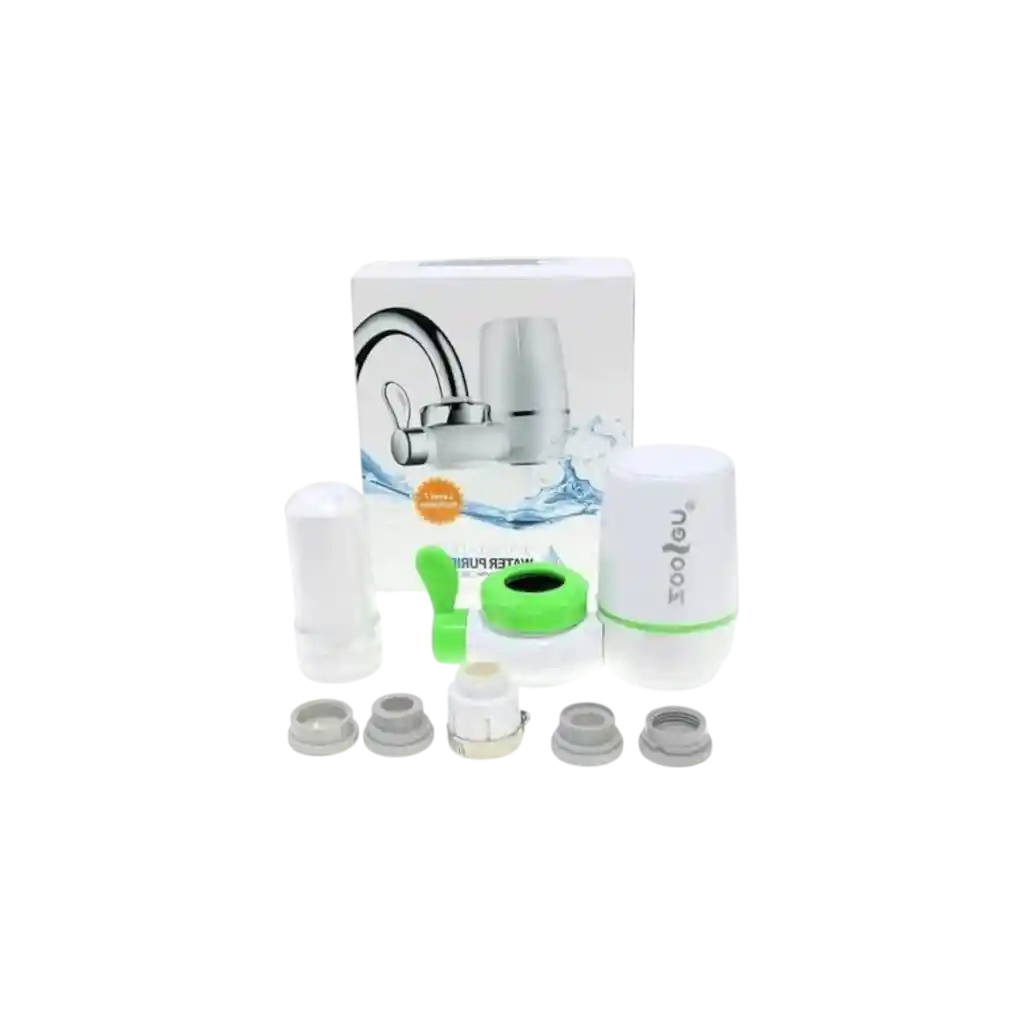 Filtro Purificador De Agua Para Adaptador De Grifo Color Blanco