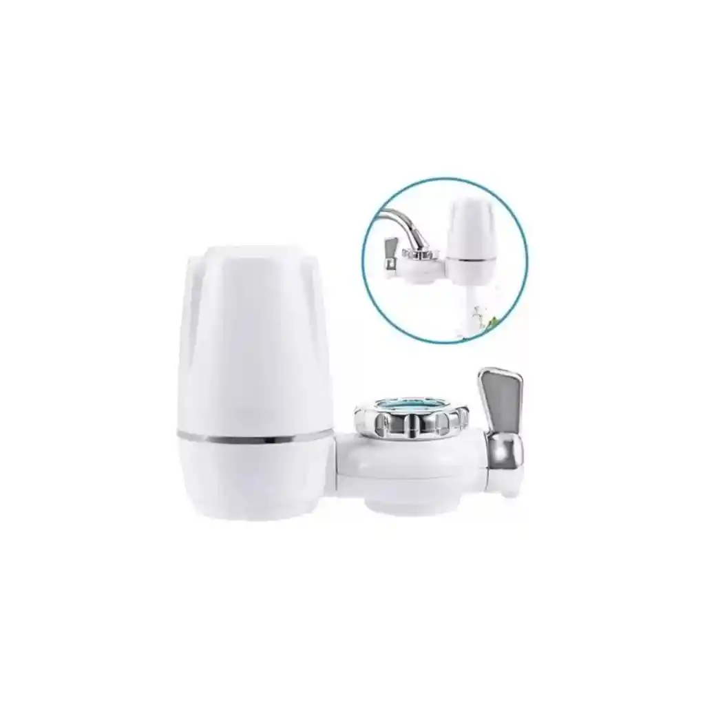 Filtro Purificador De Agua Para Adaptador De Grifo Color Blanco