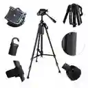 Tripode Soporte Negro Resistente Y Adaptable Para Camara Y Celular 1.68 Mts