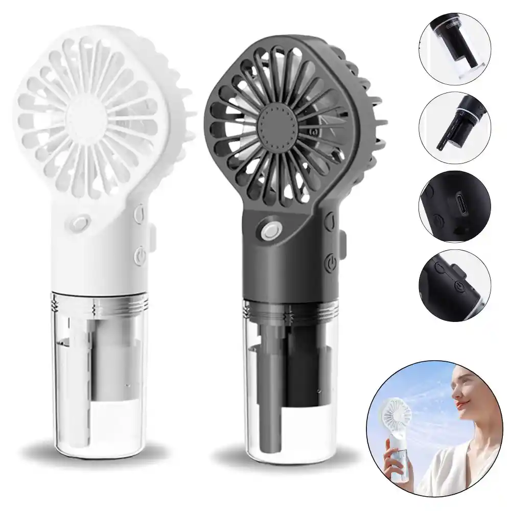 Ventilador Recargable Usb Portatil Función De Pulverización F3