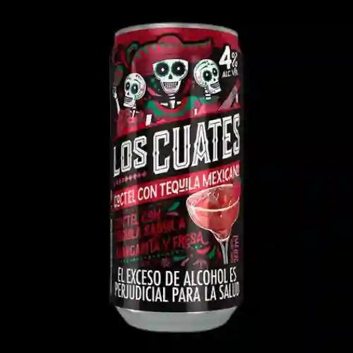 Coctel Los Cuates Con Tequila Sabor Margarita Y Fresa