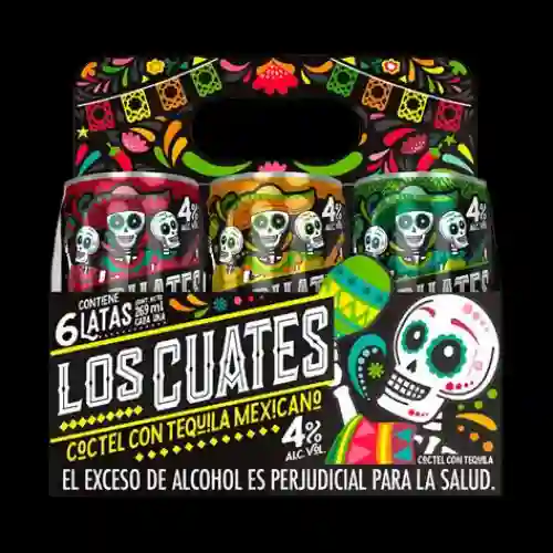 Coctel Los Cuates Con Tequila Sabores Surtidos X6und
