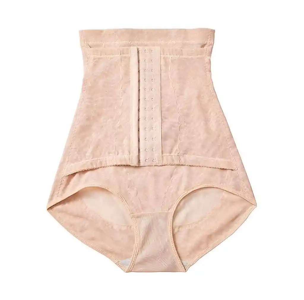 Faja Panty De Alta Compresión Con Encaje Y Broches Frontales
