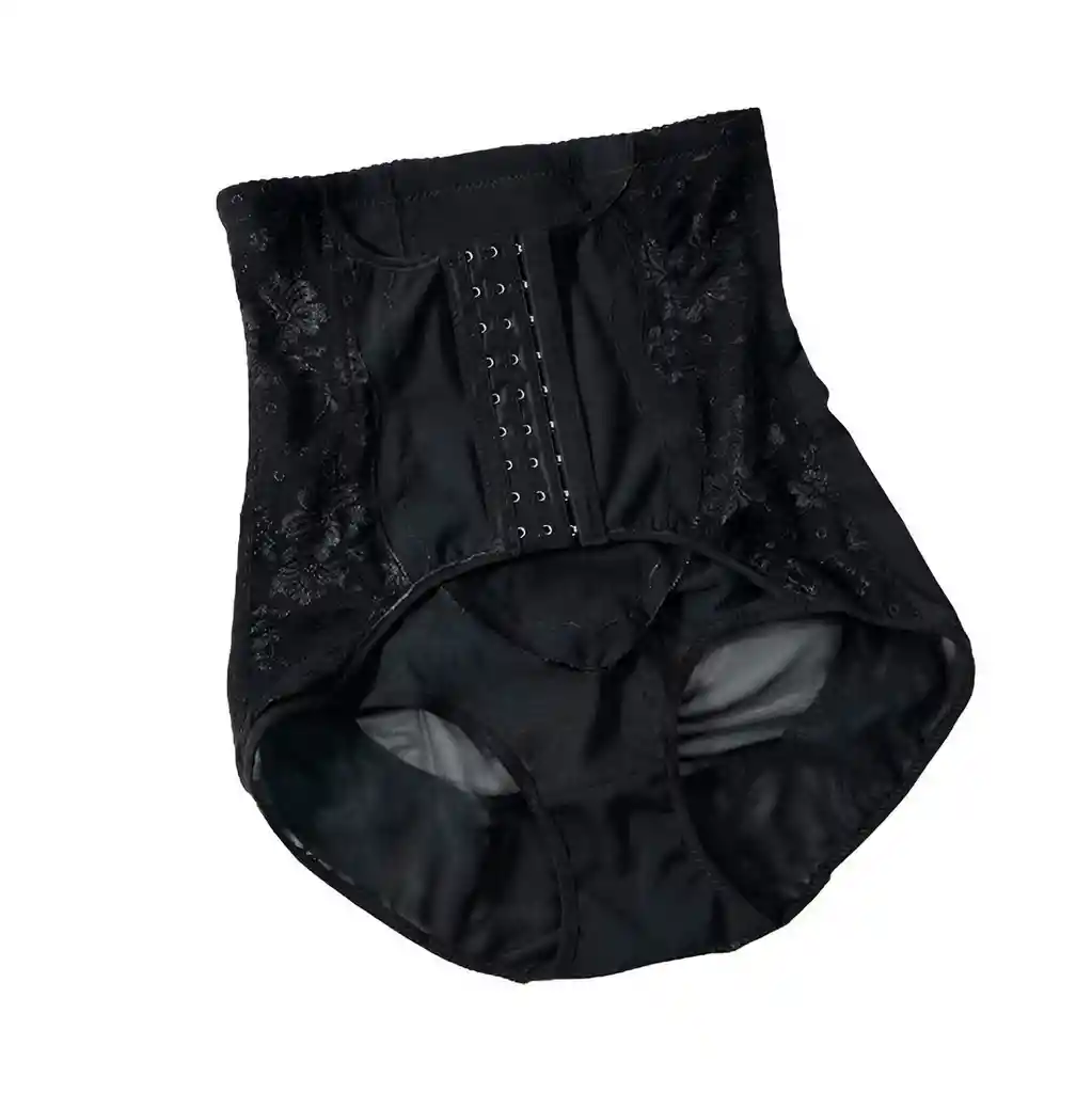 Faja Panty De Alta Compresión Con Encaje Y Broches Frontales