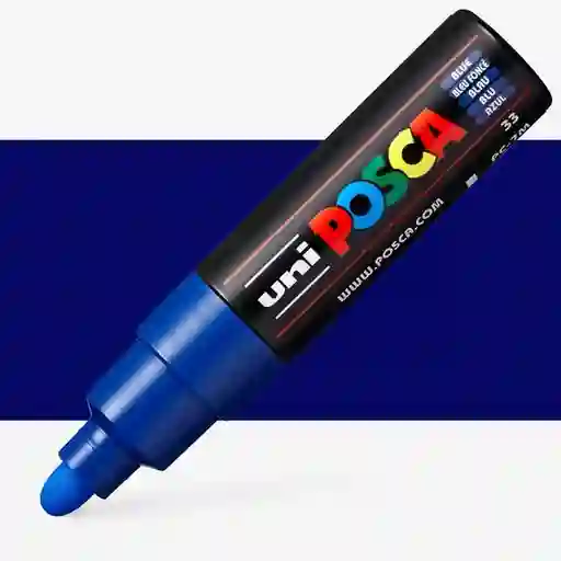 Marcador Posca Punta Gruesa Redonda Pc7m Azul