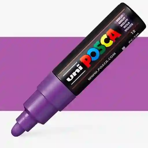 Marcador Posca Punta Gruesa Redonda Pc7m Violeta