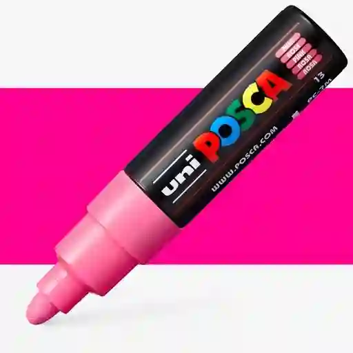 Marcador Posca Punta Gruesa Redonda Pc7m Rosa