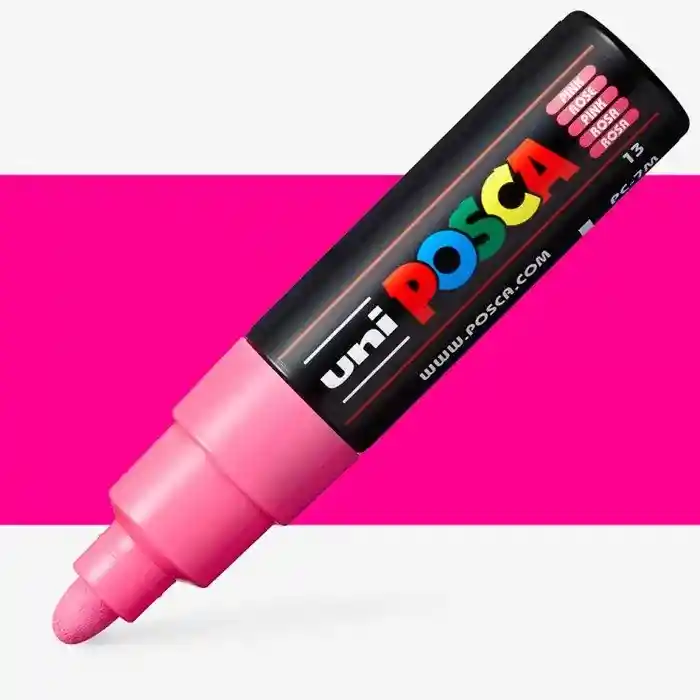 Marcador Posca Punta Gruesa Redonda Pc7m Rosa