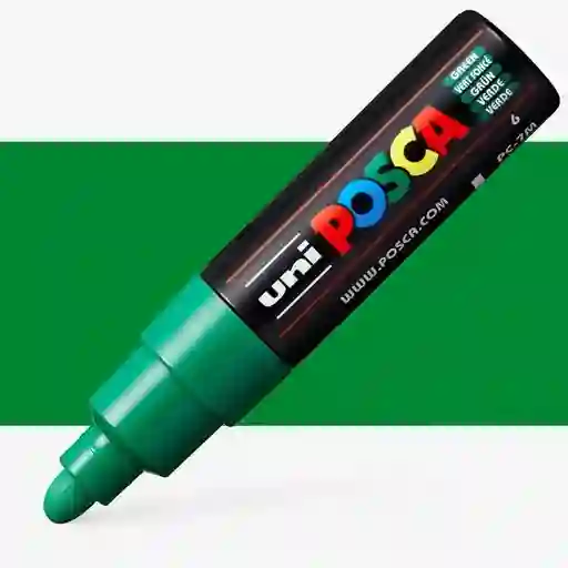 Marcador Posca Punta Gruesa Redonda Pc7m Verde