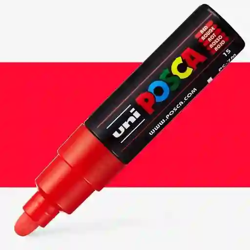 Marcador Posca Punta Gruesa Redonda Pc7m Rojo