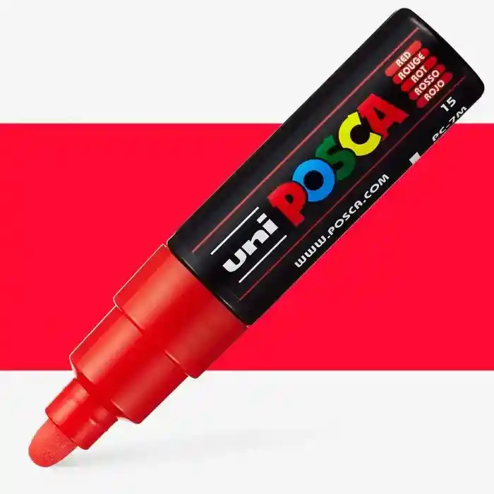 Marcador Posca Punta Gruesa Redonda Pc7m Rojo