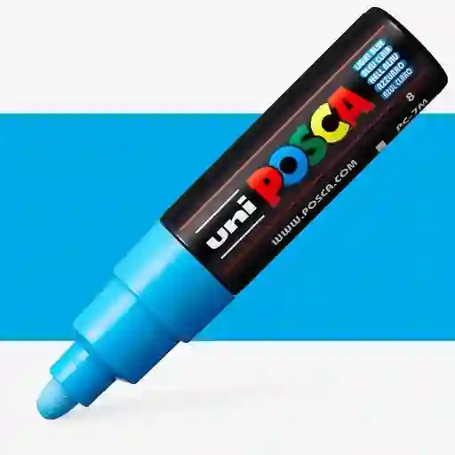 Marcador Posca Punta Gruesa Redonda Pc7m Azul Claro