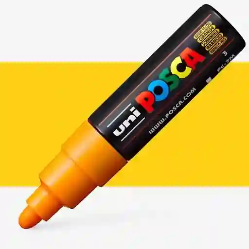 Marcador Posca Punta Gruesa Redonda Pc7m Amarillo Vivo