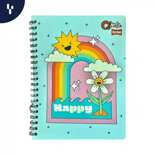 Cuaderno Cuadriculado Argollado Qnota Escribe Tamaño Grande X100 Hojas - Diferentes Motivos Femenino
