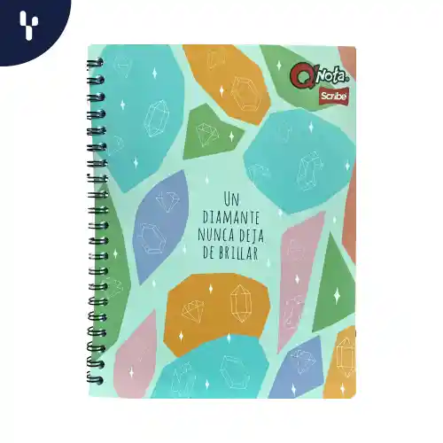 Cuaderno Cuadriculado Argollado Qnota Escribe Tamaño Grande X100 Hojas - Diferentes Motivos Femenino