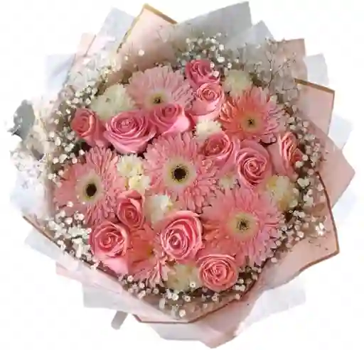 Bouquet De Gerberas Y Rosa