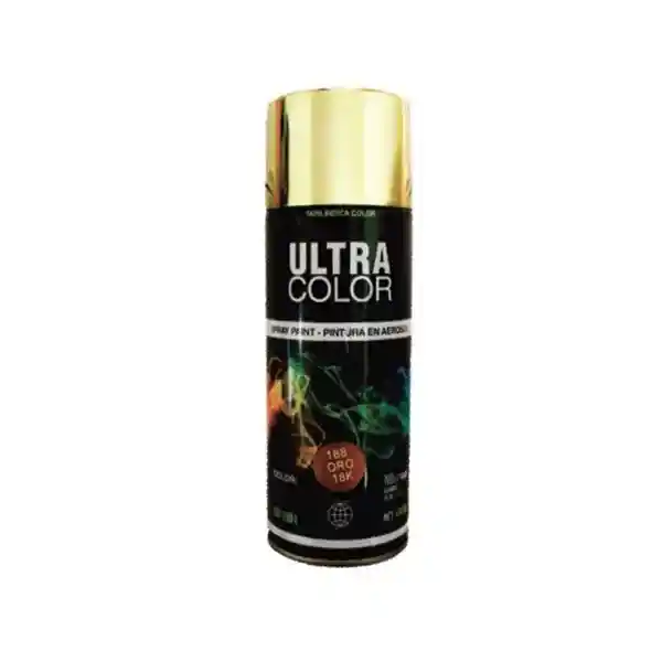 Pintura Spray Aerosol Oro Premium 18k X400ml Ultra Color