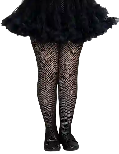 Medias Pantalon En Malla Niña, Talla Unica - Negro