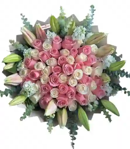 Bouquet De Lirios Y Rosas