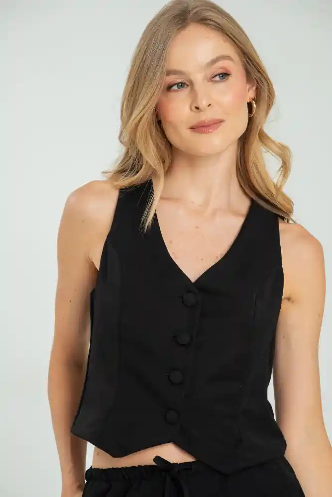 Chaleco Connie Color Gris Oscuro Talla M