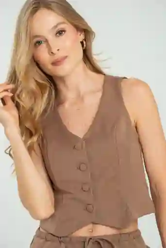 Chaleco Connie Color Cafe Medio Talla M