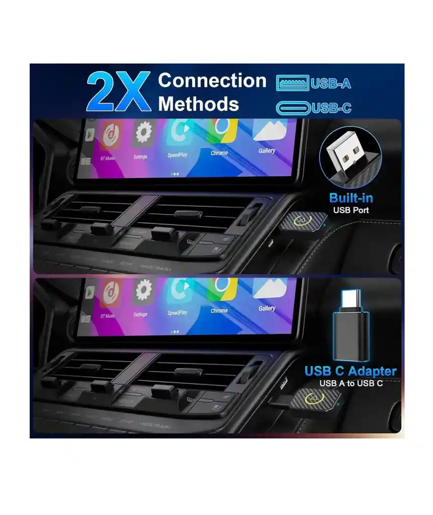 Mini Adaptador Inalámbrico Carplay Para Iphone Carro Android