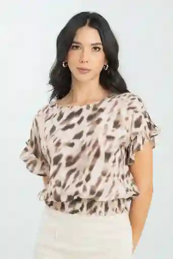 Blusa Polky Color Beige Medio Talla S
